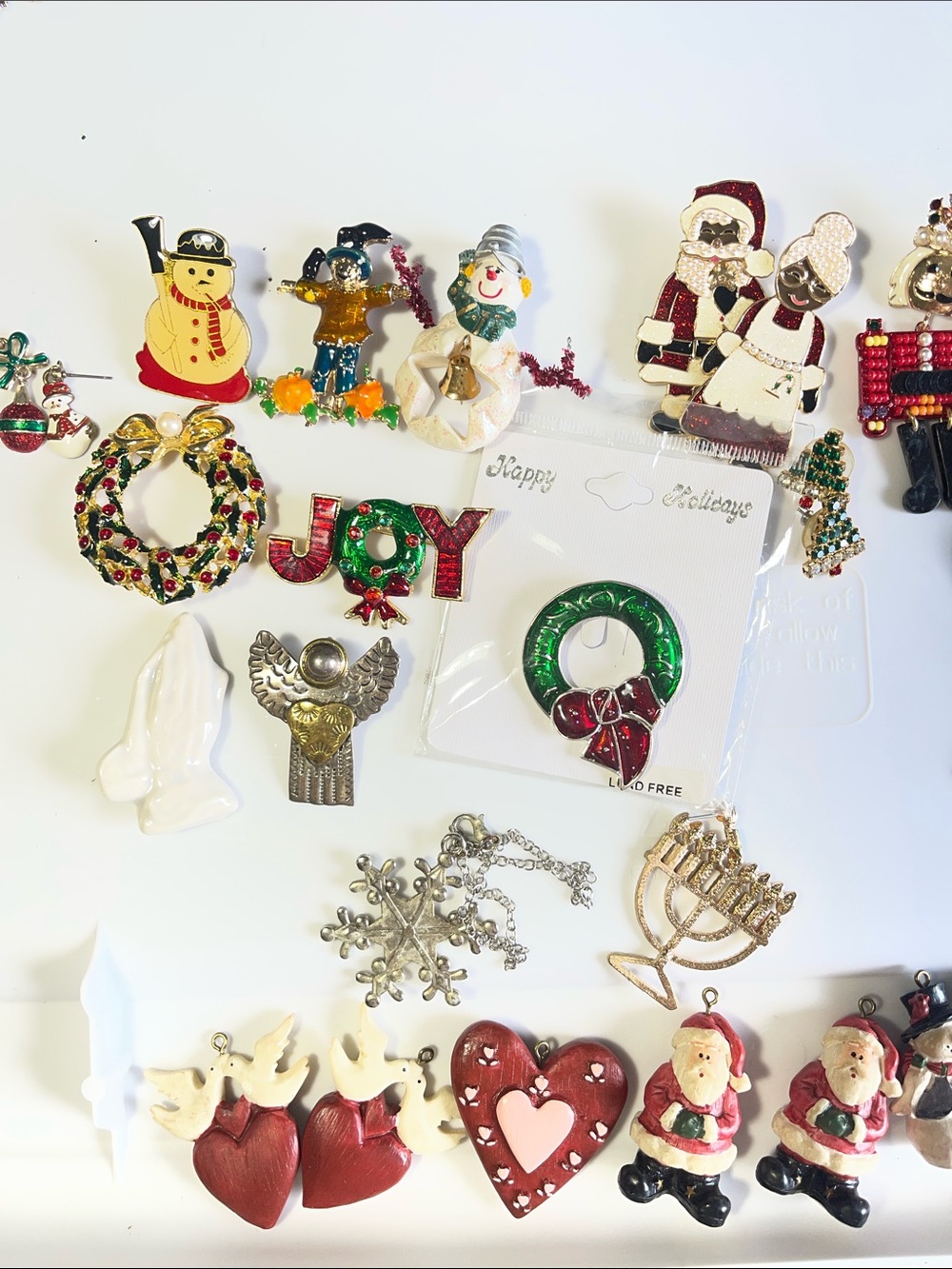Holiday Ornaments, Pins, Earrings, Magnets, Flag, St. Patrick Charm, etc.